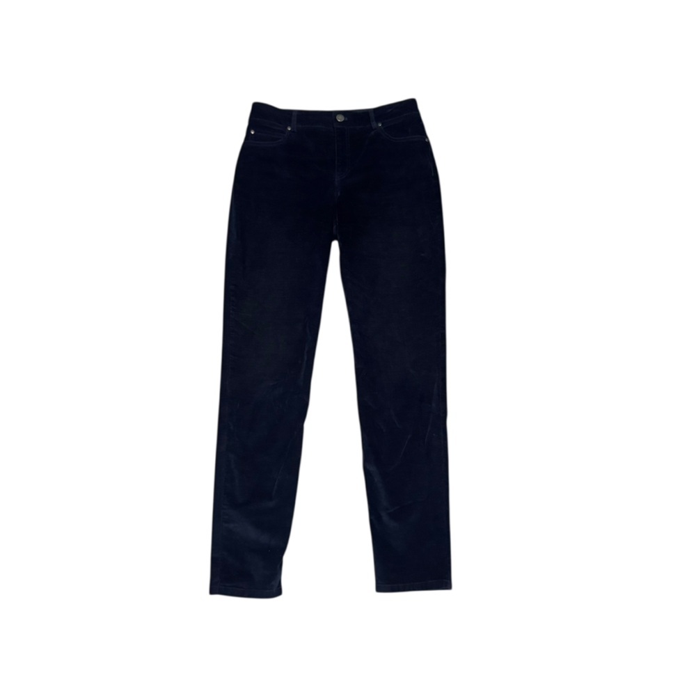 Peruvian Connection Zoe Velveteen Jeans Ankle Pants Navy Velvet Casual Size 6